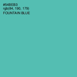#54BEB3 - Fountain Blue Color Image